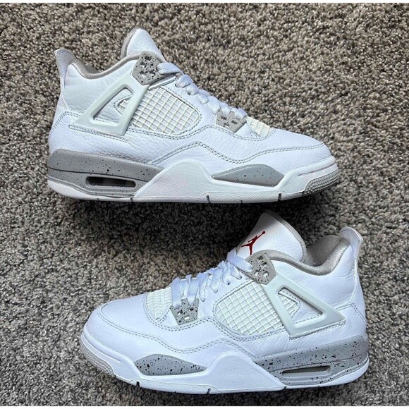 Nike Air Jordan 4 Retro White Oreo Size 5 Youth (Size 6.5 Women's) - Picture 1 of 9